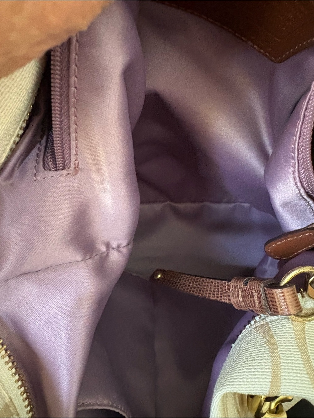 Coach Signature Canvas Shoulder Bag in Khaki/Chalk - Picture 12 of 14